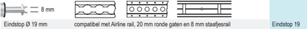 Telescoopstang 1200-1700 mm fitting 19 mm