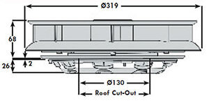 Zelfdraaiende mechanische dakluchter, Turbo rotating 2 groot &Oslash;319