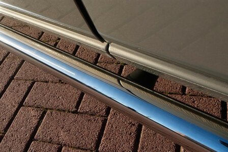 RVS Side-bar set Peugeot Partner Long (L2), WB 2975 hoogglans