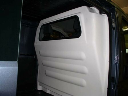 Polyester comfort tussenschot, grijs met ruit voor de Boxer, Ducato en Jumper (2006&gt;)