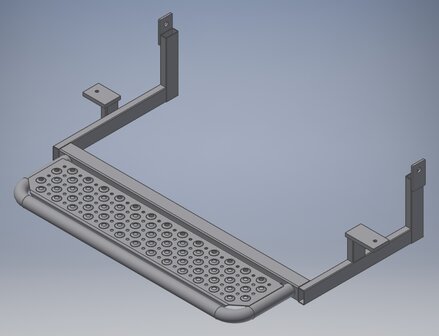 RVS Opstap Ford Custom (&#039;12&gt;) midden/t.b.v. auto zonder trekhaak