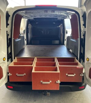 Ford Transit Connect L2 Bodembak met 3 laden 30cm hoog buitenwerks