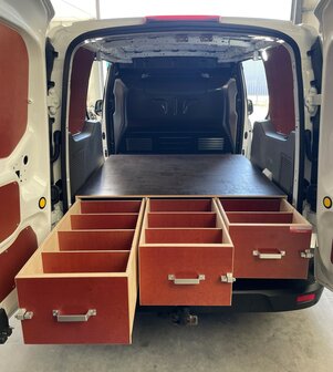 Ford Transit Connect L2 Bodembak met 3 laden 30cm hoog buitenwerks