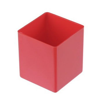 Inzetbakje rood  54 x 54 x 63 mm