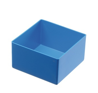 Inzetbakje blauw 108 x 108 x 63 mm