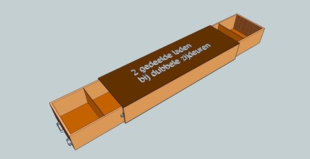 Bodembak zijdeuroptie met 1 wissel-lade 