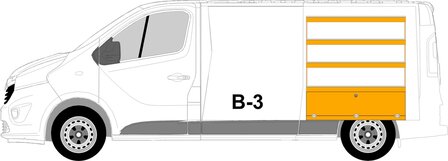 B3 Rechterzijde legbord stelling