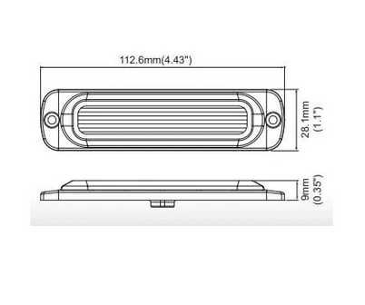 LEDflitser - SuperThin H06 - 6-LED&#039;s - amber XA2 - 12/24V