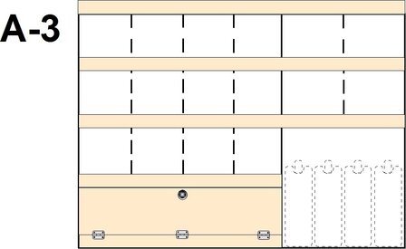 A3 Linkerzijde vakken stelling