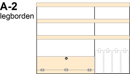 A2 Linkerzijde legbord stelling