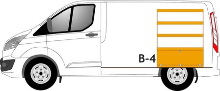 B4 Rechterzijde legbord stelling