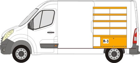 R3 Rechterzijde legbord stelling