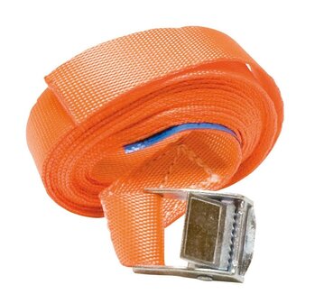 SJORBAND 250 KG 3 of 5 MTR MET KLEMGESP 25 MM Oranje