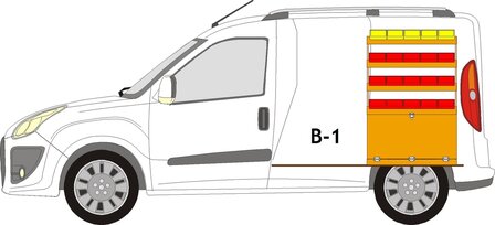 B1 Rechterzijde bakken stelling