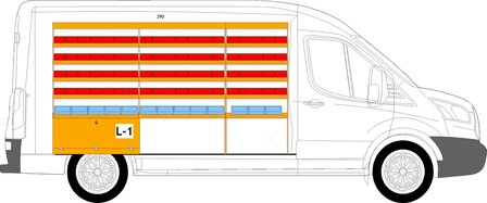 L1 Linkerzijde bakken stelling