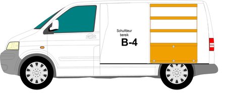 B4 Rechterzijde legbord stelling 