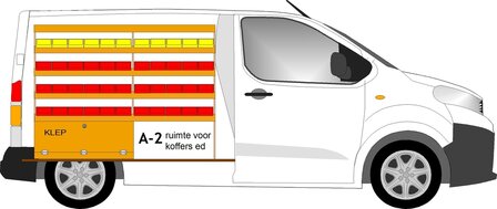 A2 Linkerzijde rode bakken stelling