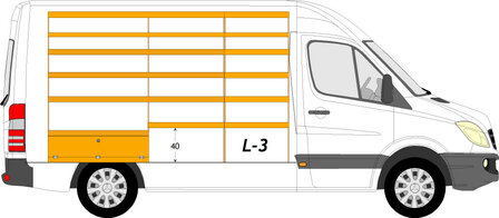 L3 linkerzijde legbord stelling (2 delig)