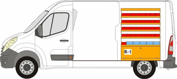 R1 Rechterzijde bakken stelling