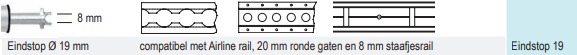 Telescoopstang 1200-1700 mm fitting 19 mm