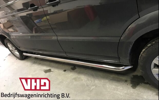 RVS Side-bar set Volkswagen Crafter L3  ('17>) FWD WB 3640, hoogglans 