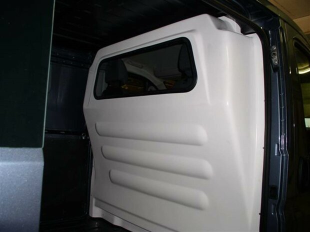 Polyester comfort tussenschot, grijs met ruit voor de Boxer, Ducato en Jumper (2006>)