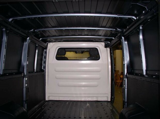 Polyester comfort tussenschot, grijs met ruit voor de Boxer, Ducato en Jumper (2006>)