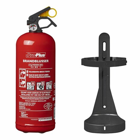 Brandblusser 2 kilo poeder, vorstbestendig incl. houder
