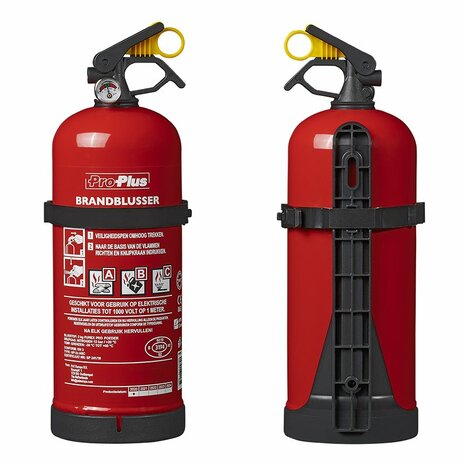 Brandblusser 2 kilo poeder, vorstbestendig incl. houder