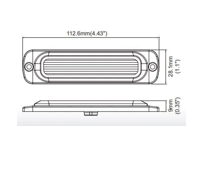 LEDflitser - SuperThin H06 - 6-LED's - amber XA2 - 12/24V