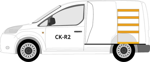 R2 Rechterzijde legbordstelling (o.a. voor schilders)