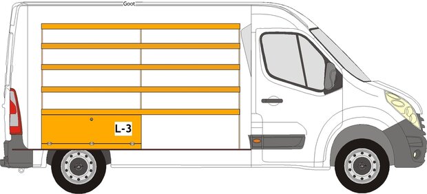 L3 Linkerzijde legbord stelling