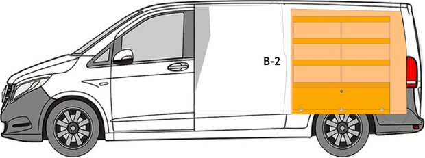 B2 Rechterzijde legbord stelling 