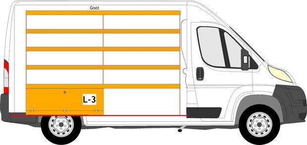 L3 Linkerzijde legbord stelling