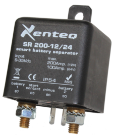 SR-serie Scheidingsrelais, Smart relay, 12 en 24Vdc, 200/100Amp.