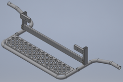 RVS Opstap Jumper, Ducato, Boxer  ('06>) en Movano midden, t.b.v. auto zonder trekhaak