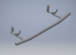 RVS Rear-bar Volkswagen Caddy Cargo '21> gebogen