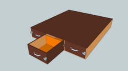 Bodembak achterdeur optie met 3 laden Custom / Transporter DC vanaf 2024