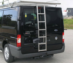 RVS Ladder Fiat Ducato ('06>), 180° deur, H1, montage op linkerdeur