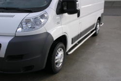 RVS Side-bar set Fiat Ducato L1 ('06>) WB 3000, geborsteld 